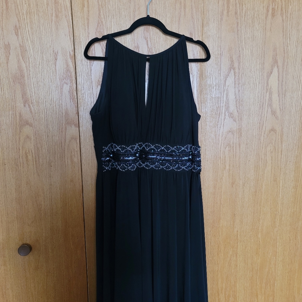 Black halter neck dress